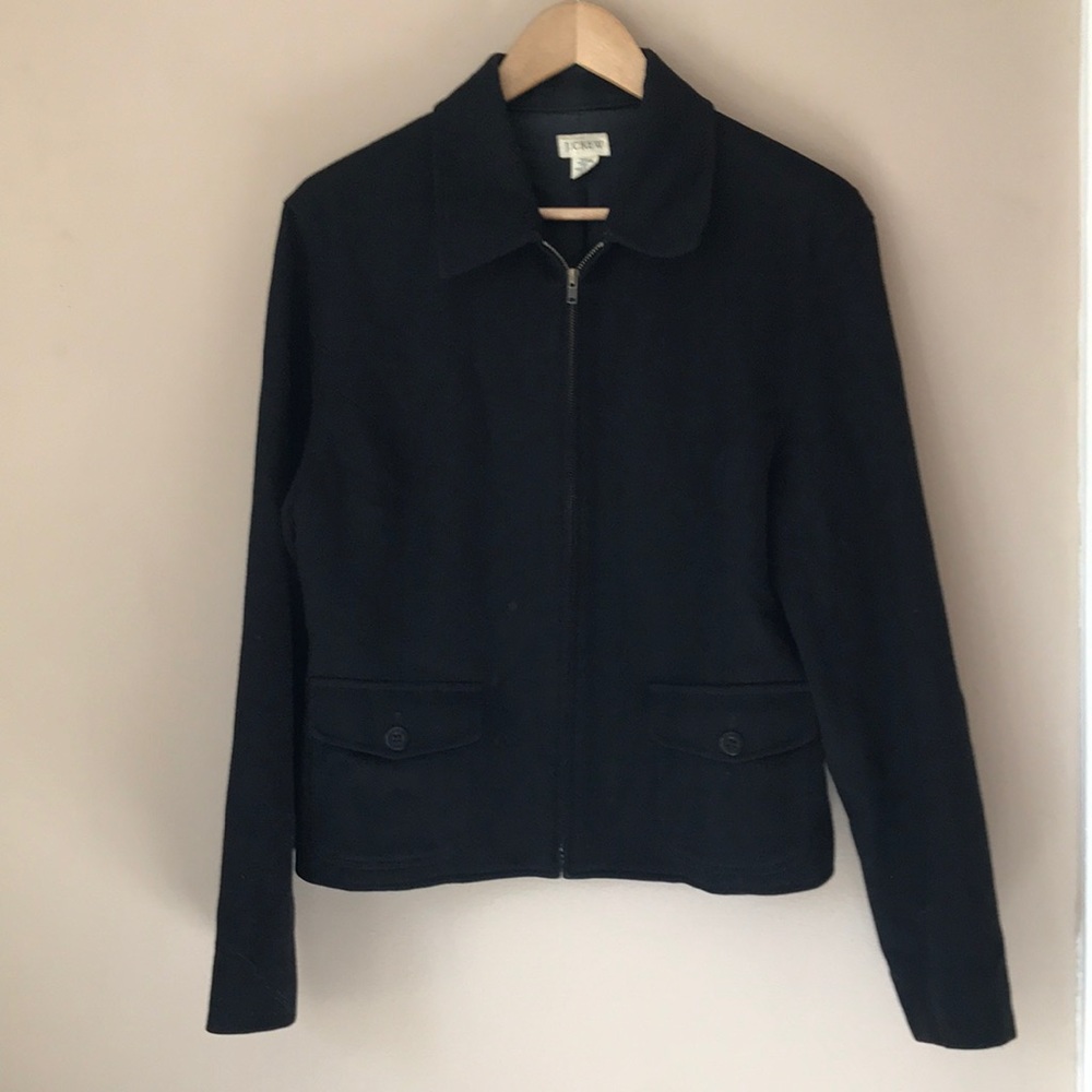 J Crew Black Wool Jacket Small